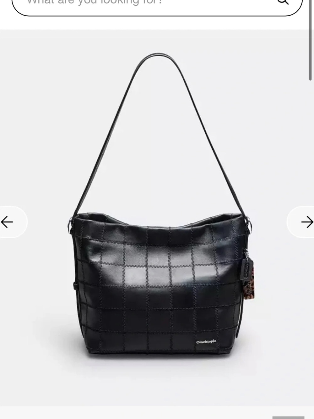 Coachtopia Black Quilted Alter Ego Hobo Shoulder Bag with Charms